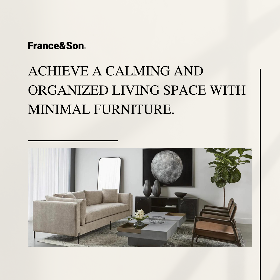 Achieve A Calming and Organized Living Space With Minimal Furniture.