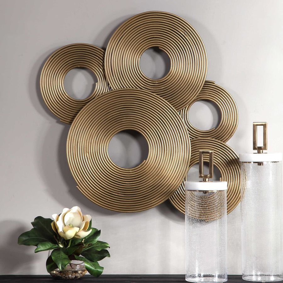 Ahmet Gold Rings Wall Decor-Uttermost-UTTM-04201-Wall Decor-1-France and Son