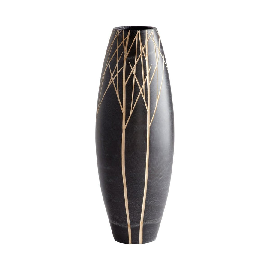 Onyx Winter Vase | Black - Large-Cyan Design-CYAN-6024-Vases-1-France and Son