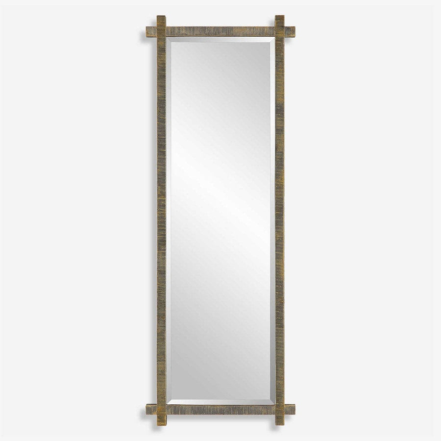 Abanu Ribbed Dressing Mirror - Gold-Uttermost-UTTM-09917-Mirrors-1-France and Son