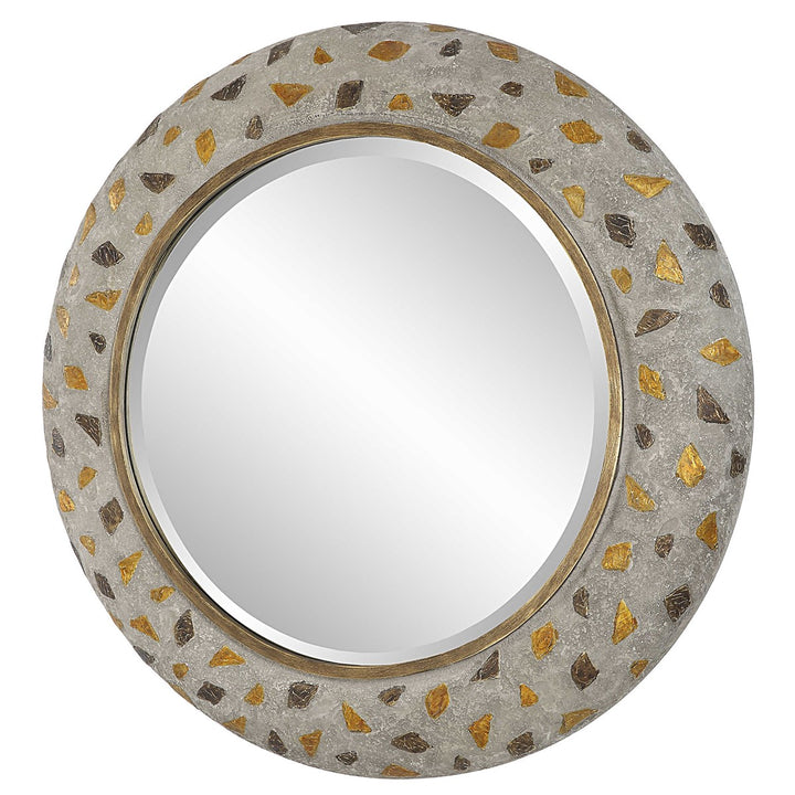 Uttermost Copper Terrazzo Round Mirror-Uttermost-UTTM-09921-Mirrors-3-France and Son