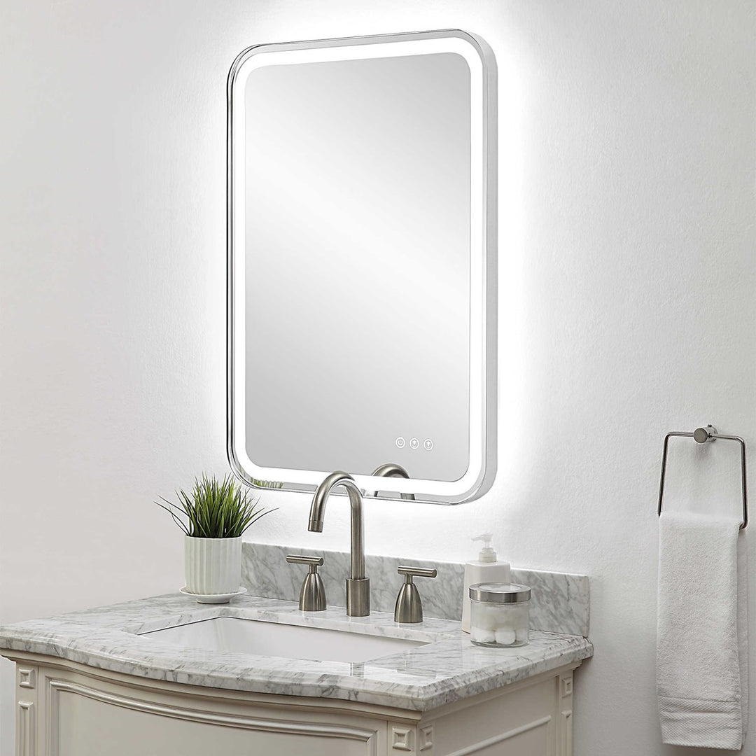 Uttermost Crofton Lighted Nickel Vanity Mirror-Uttermost-UTTM-09945-Mirrors-3-France and Son