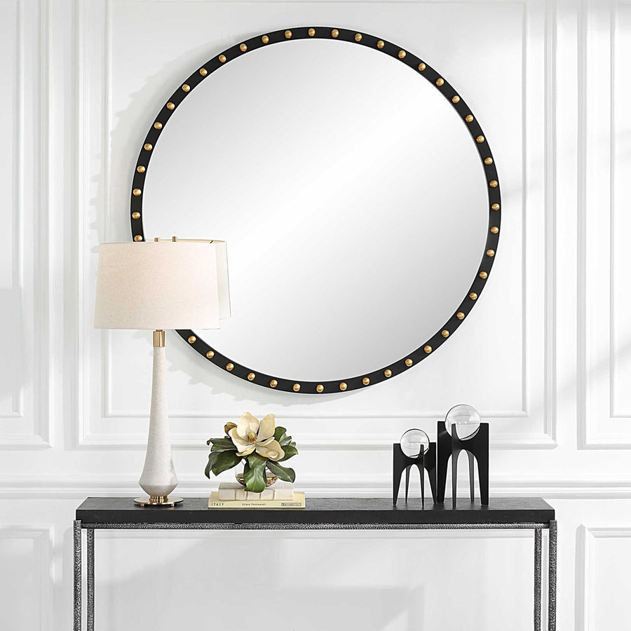 Uttermost Sele Oversized Round Mirror-Uttermost-UTTM-09949-Mirrors-1-France and Son