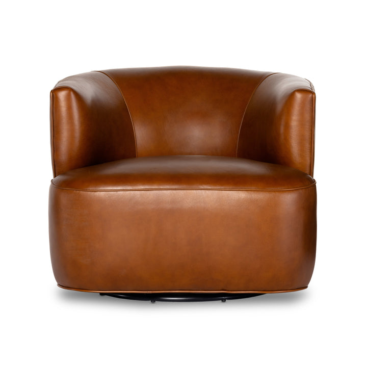 Mila Swivel Chair-Four Hands-FH-UATR-060-891P-Lounge ChairsBrazos Dove-18-France and Son