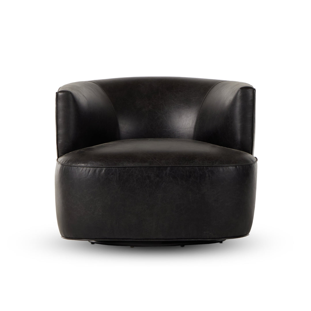 Mila Swivel Chair-Four Hands-FH-UATR-060-891P-Lounge ChairsBrazos Dove-21-France and Son