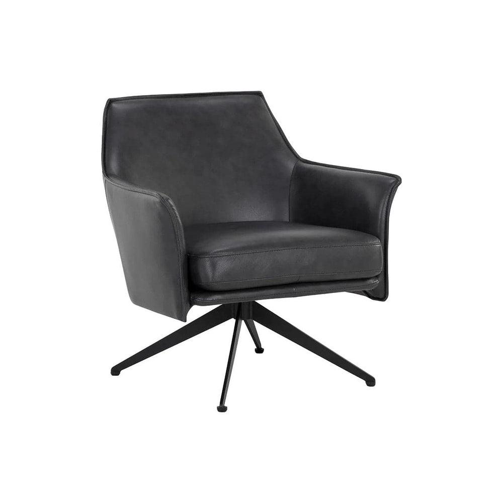 Crosby Swivel Lounge Chair-Sunpan-SUNPAN-111085-Lounge ChairsAlpine Black-2-France and Son