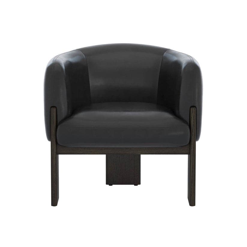 Trine Lounge Chair - Dark Brown / Rustic Oak-Sunpan-SUNPAN-111408-Lounge ChairsDark Brown-2-France and Son