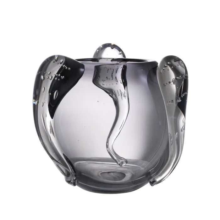 Vase Sergio S-Eichholtz-EICHHOLTZ-114691-VasesHand blown glass - grey colour-1-France and Son