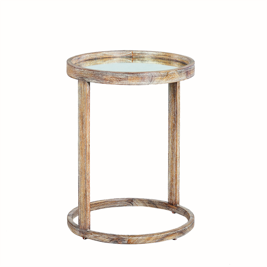 Cyrus Spot Table-Oliver Home-OliverH-1148-09-Side TablesWeathered-1-France and Son