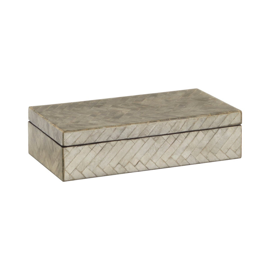 Triton Rectangle Box Designed - Smoke - Small-Cyan Design-CYAN-11686-Decorative Objects-1-France and Son
