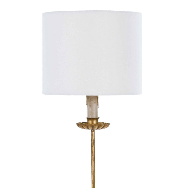 Clove Stem Buffet Table Lamp With Natural Linen Shade-Regina Andrew Design-RAD-13-1171-Table Lamps-3-France and Son