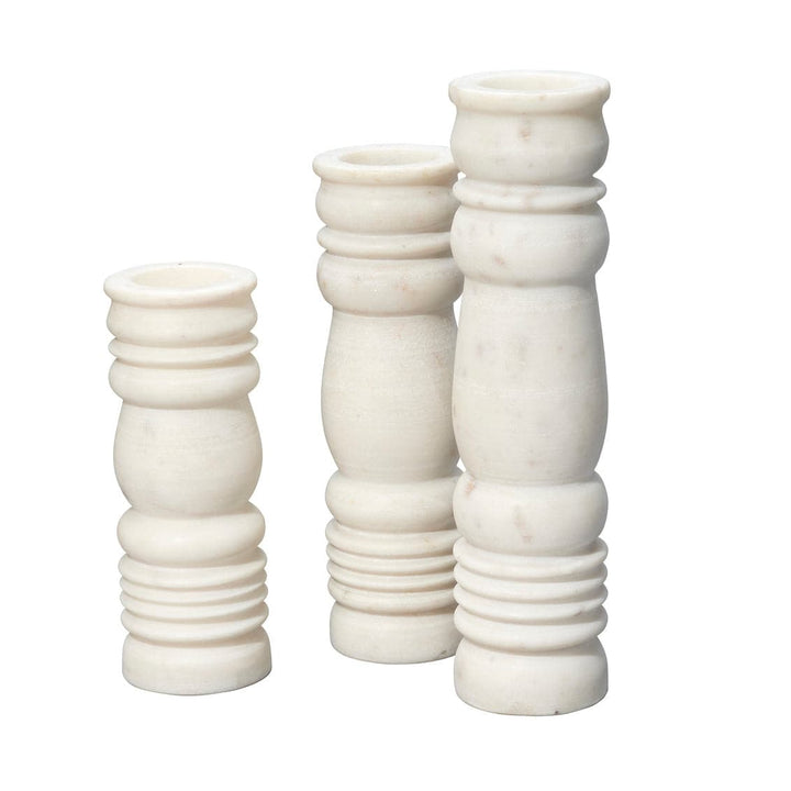 Monument Candlesticks (set of 3)-Jamie Young-JAMIEYO-7MONU-CSWH-Candle Holders-1-France and Son