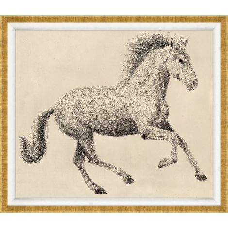Scribble Horse-Wendover-WEND-14498-Wall Art-1-France and Son