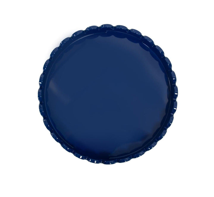 The Round Scalloped Riviera Tray-The Howard Elliott Collection-HOWARD-150014-TraysBlue-4-France and Son