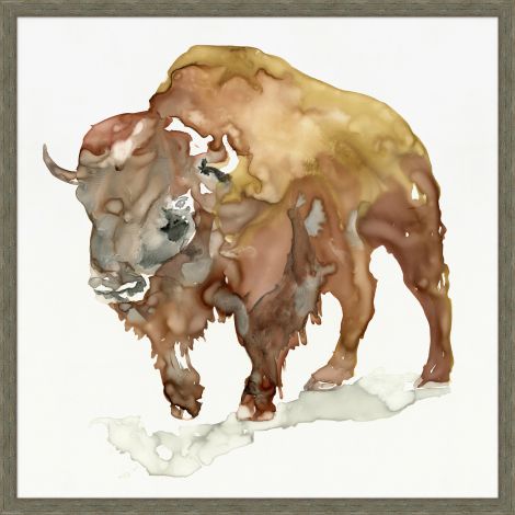 Gestural Buffalo-Wendover-WEND-WAN1017-Wall Art-1-France and Son