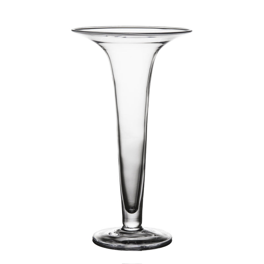 Classic Glass Vase-ABIGAILS-ABIGAILS-164008-VasesLarge Trumpet-1-France and Son
