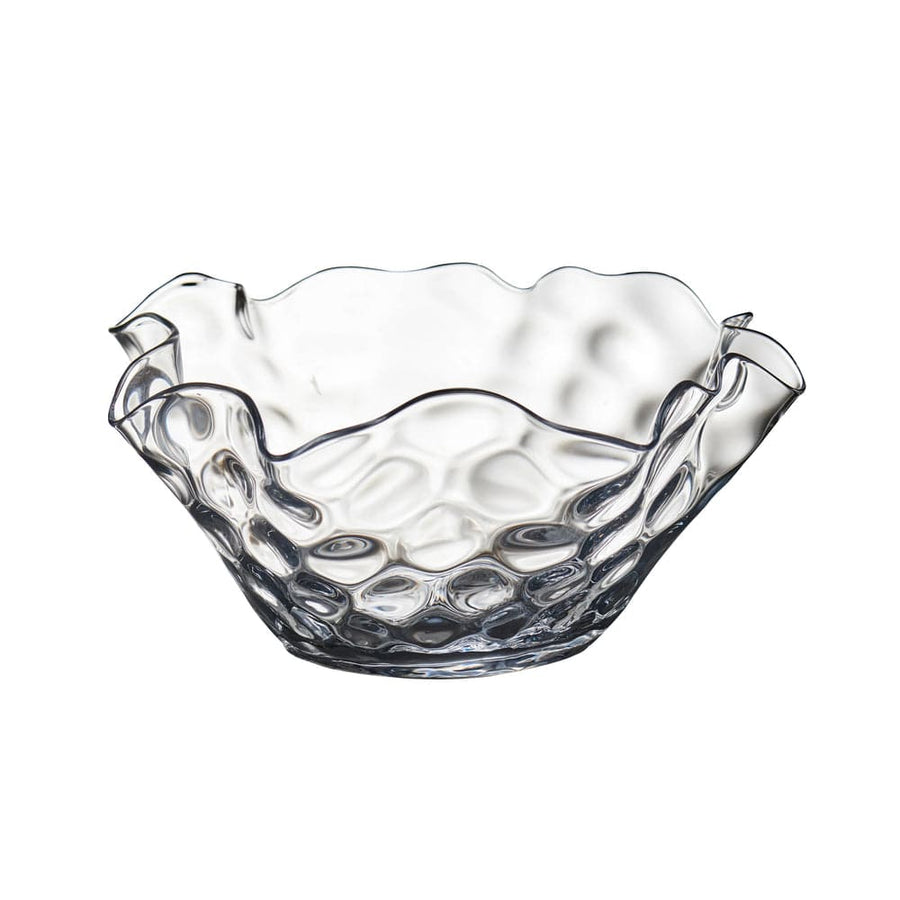 Pam Clear Dimpled Bowl with Wavy Top, Small-ABIGAILS-ABIGAILS-164596-Bowls-1-France and Son