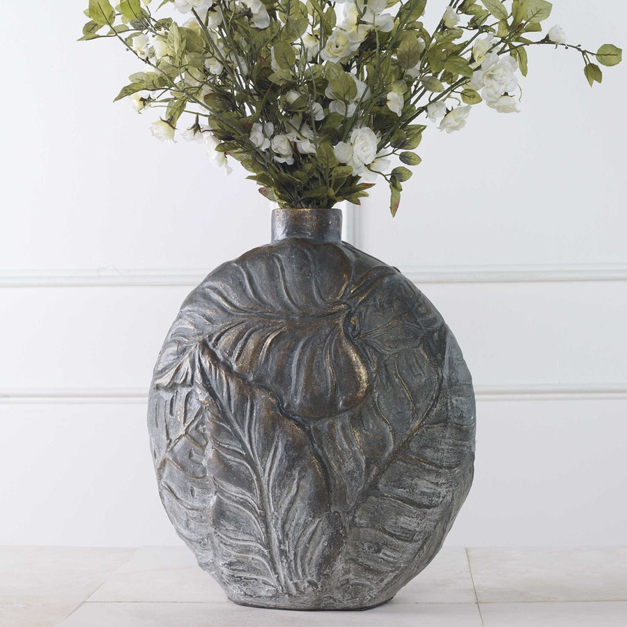 Palm Aged Patina Paradise Vase-Uttermost-UTTM-17113-Vases-1-France and Son