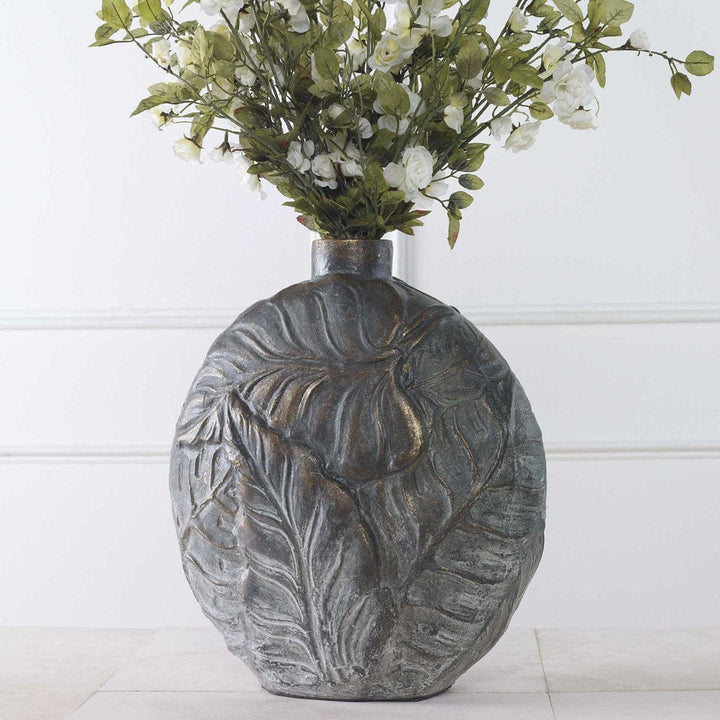 Palm Aged Patina Paradise Vase-Uttermost-UTTM-17113-Vases-1-France and Son