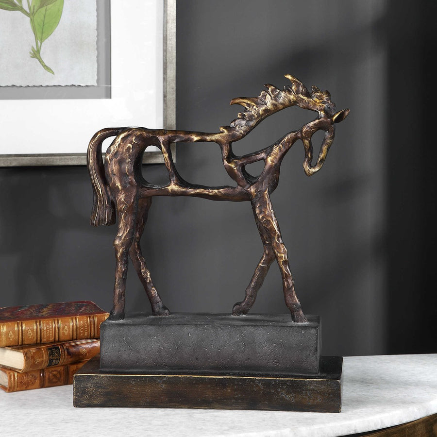 Titan Horse Sculpture-Uttermost-UTTM-17514-Decorative Objects-1-France and Son