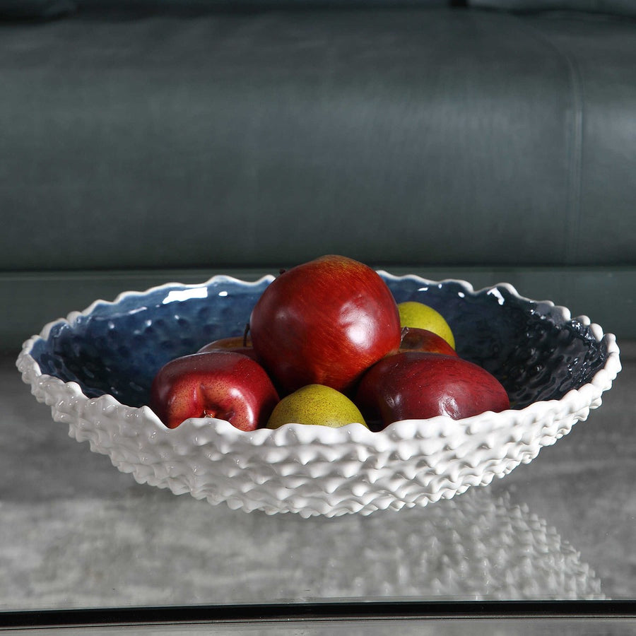 Ciji Bowl - White-Uttermost-UTTM-17579-Decorative Objects-1-France and Son