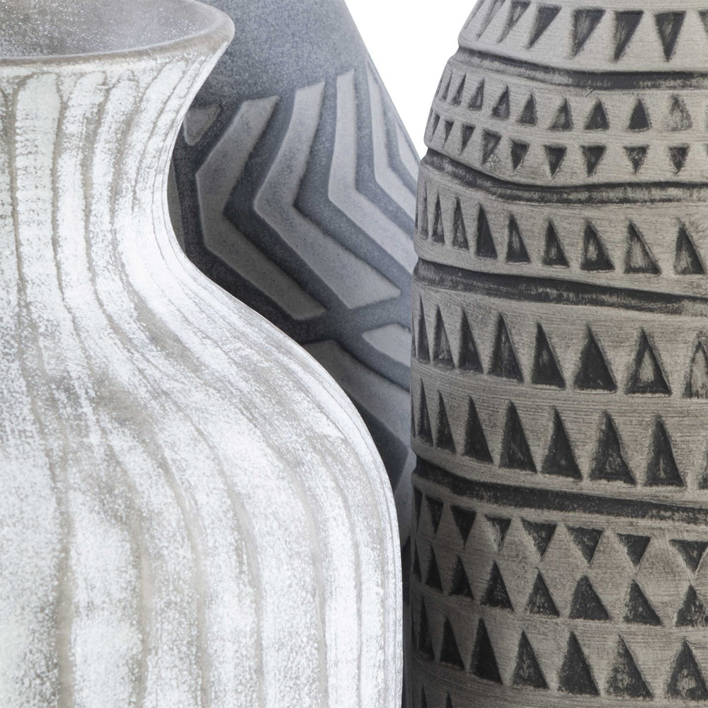 Natchez Geometric Vases, S/3-Uttermost-UTTM-17716-Vases-2-France and Son