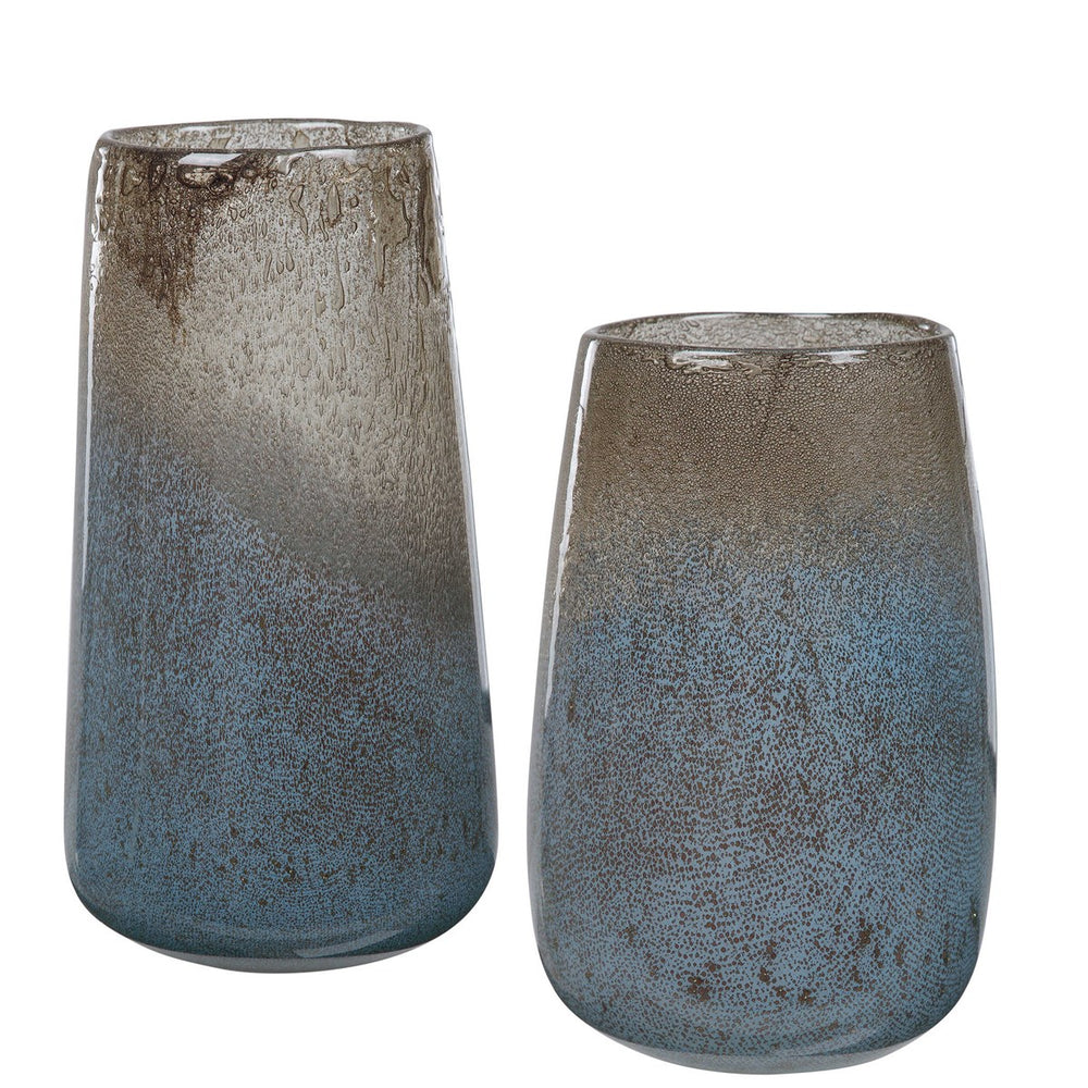 Ione Seeded Glass Vases - S/2-Uttermost-UTTM-17762-Vases-2-France and Son