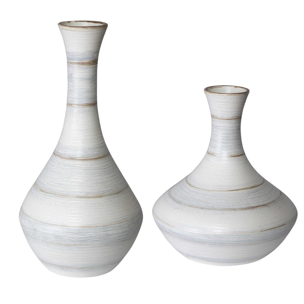 Uttermost Potter Fluted Striped Vases, S/2-Uttermost-UTTM-17964-Decorative Objects-2-France and Son