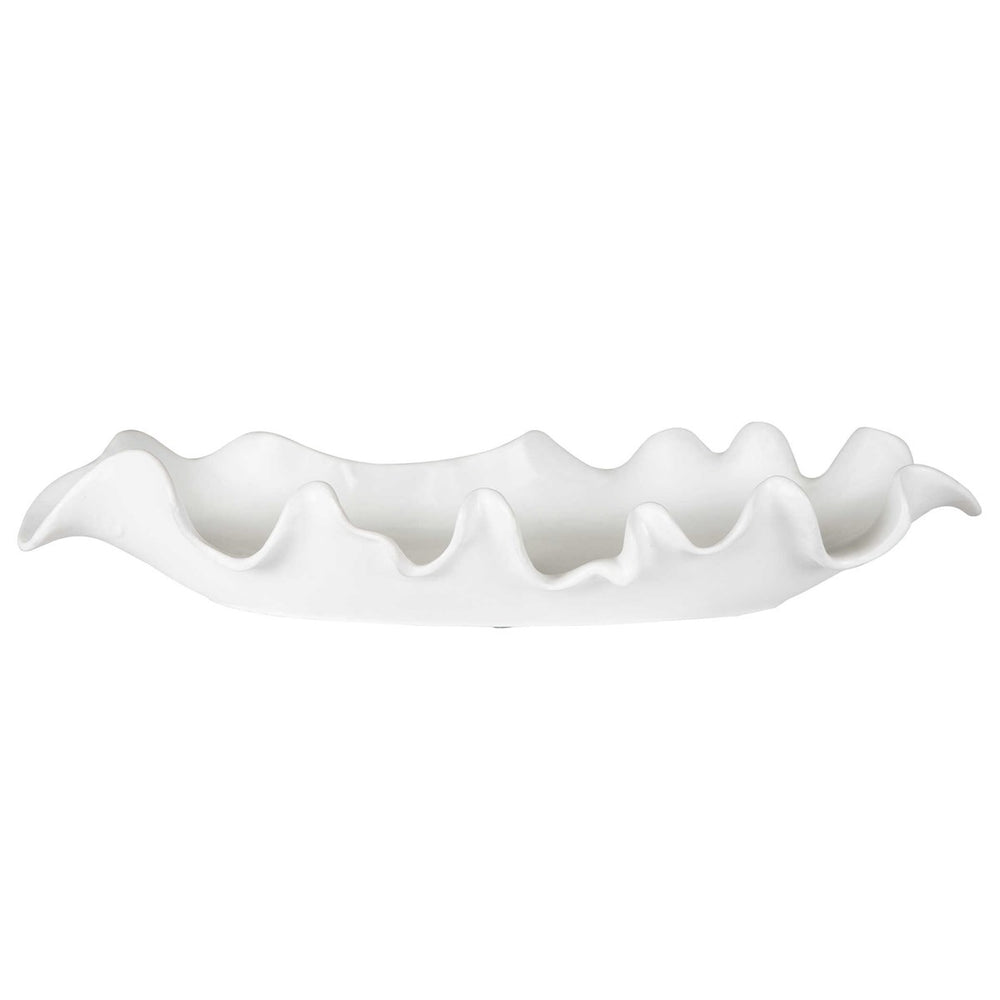 Uttermost Ruffled Feathers Modern White Bowl-Uttermost-UTTM-17965-Decorative ObjectsWhite-2-France and Son