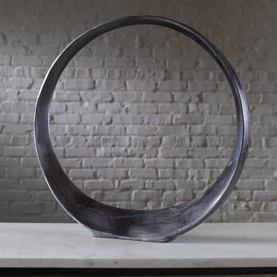 Orbits Ring Sculpture - Large-Uttermost-UTTM-17980-Decorative ObjectsBlack Nickel-1-France and Son