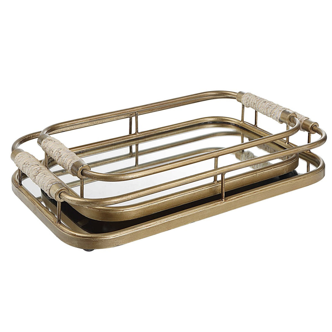 Rosea Brushed Gold Trays, S/2-Uttermost-UTTM-18014-Trays-3-France and Son