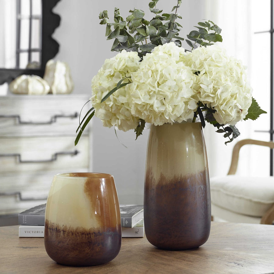 Desert Wind Glass Vases - S/2-Uttermost-UTTM-18047-Vases-1-France and Son