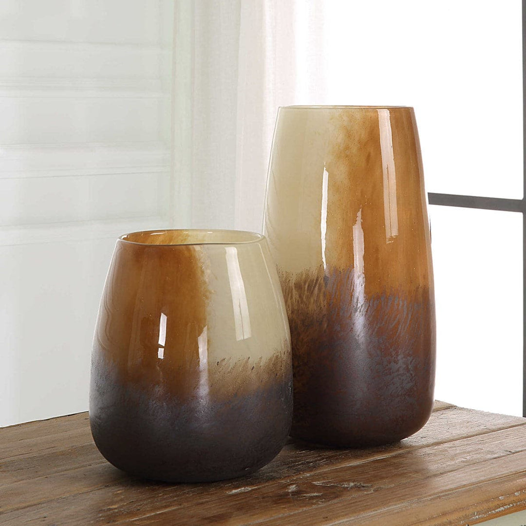 Desert Wind Glass Vases - S/2-Uttermost-UTTM-18047-Vases-4-France and Son
