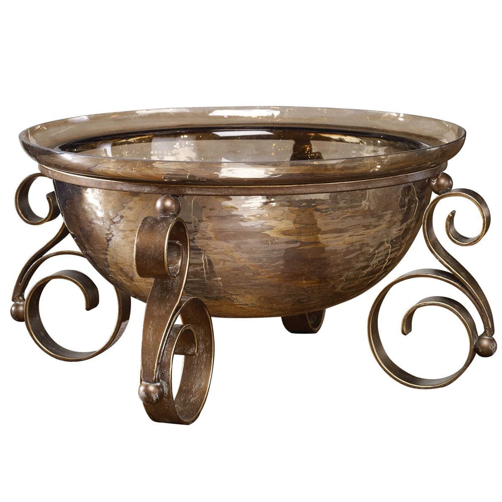 Alya Bronze Glass Bowl-Uttermost-UTTM-18955-Decorative Objects-2-France and Son