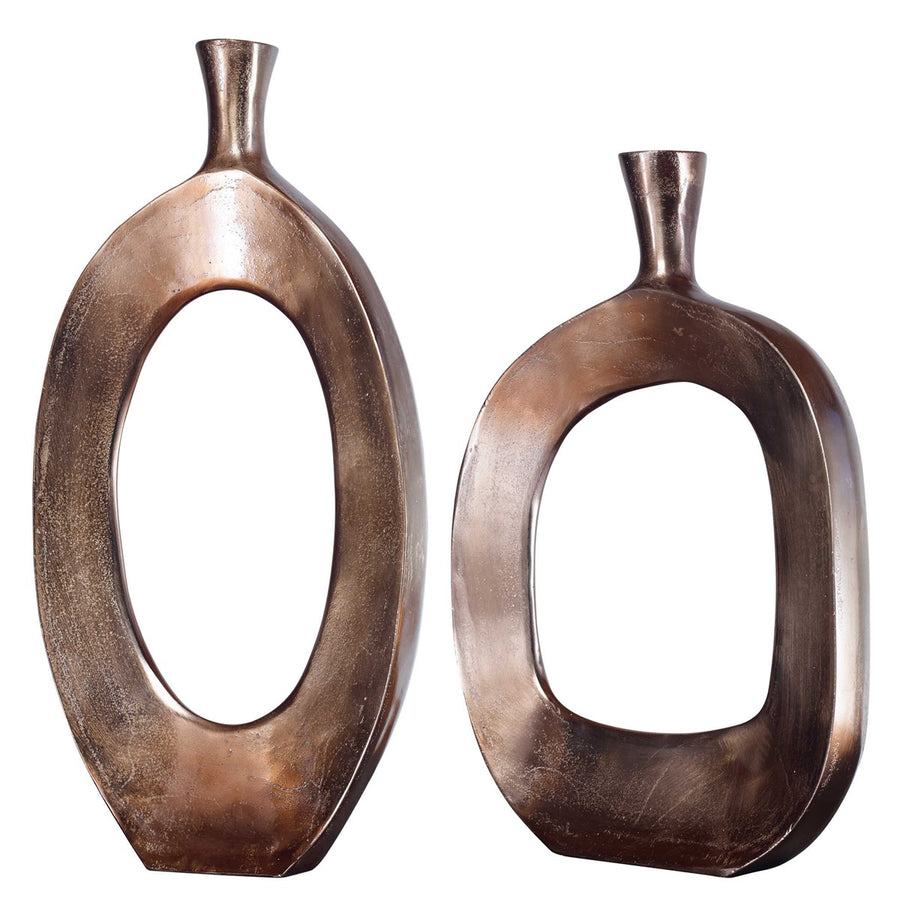 Kyler Textured Bronze Vases Set/2-Uttermost-UTTM-18965-Vases-2-France and Son