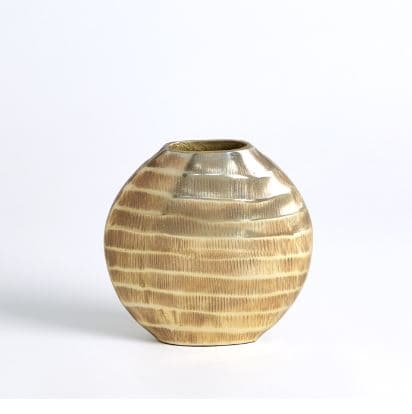 Chased Oval Vase Collection-Global Views-GVSA-7.91421-Decorative ObjectsAntique Brass-Small-12-France and Son