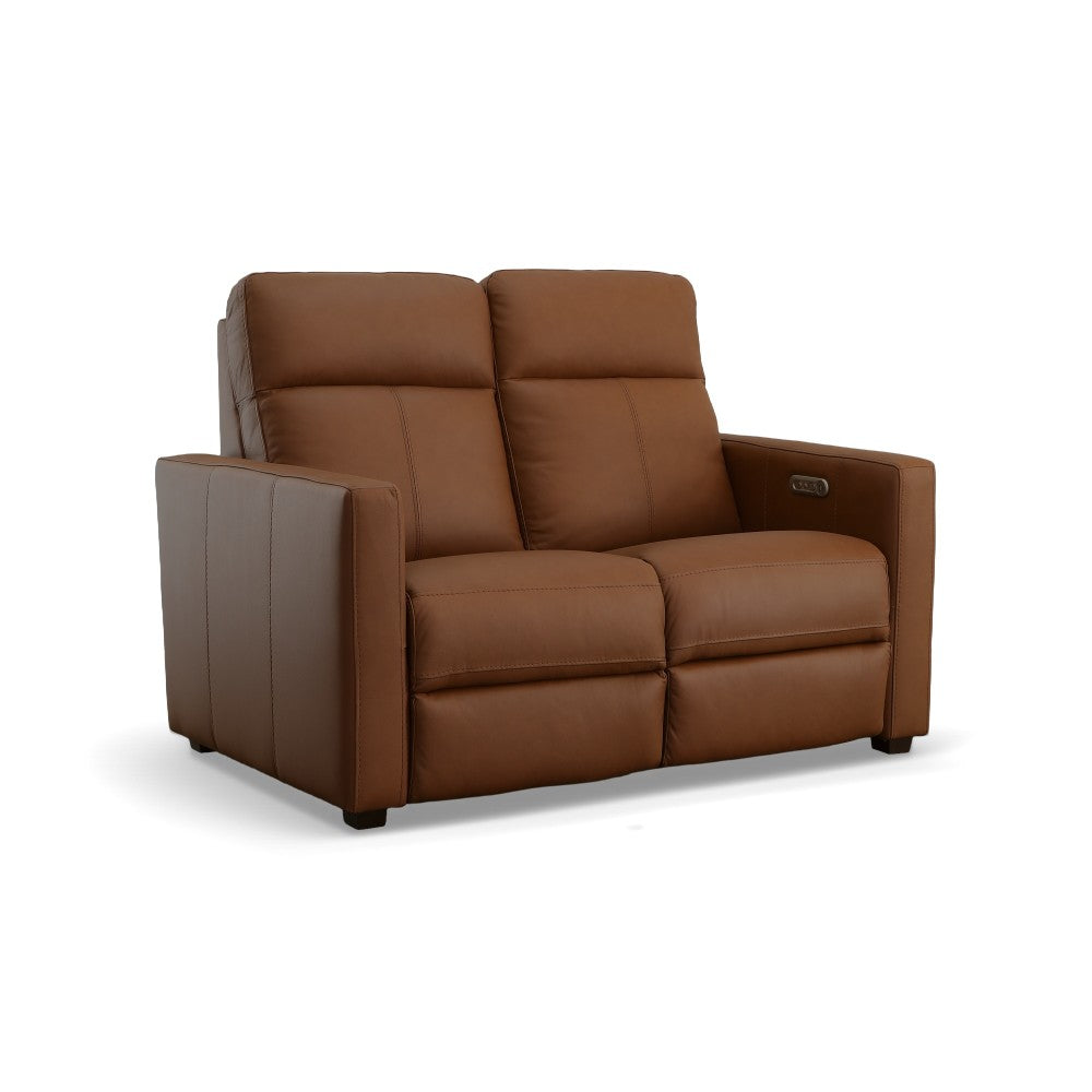 Broadway Leather Power Reclining Loveseat with Power Headrests-Flexsteel-Flexsteel-1032-60PH-94371-Sofas94371-2-France and Son