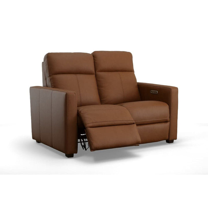 Broadway Leather Power Reclining Loveseat with Power Headrests-Flexsteel-Flexsteel-1032-60PH-94302-Sofas94302-4-France and Son
