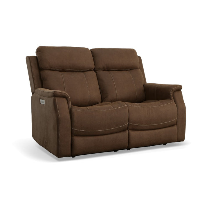 Easton Fabric or Leather Power Reclining Loveseat-Flexsteel-Flexsteel-1520-60PH-50072-Sofas50072-Pwr Headrests and Lumbar 61"-4-France and Son