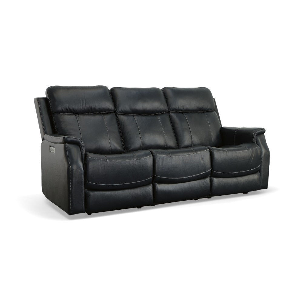 Easton Fabric or Leather Power Reclining Sofa with Power Headrests & Lumbar-Flexsteel-Flexsteel-1520-62PH-07240-Sofas07240-2-France and Son
