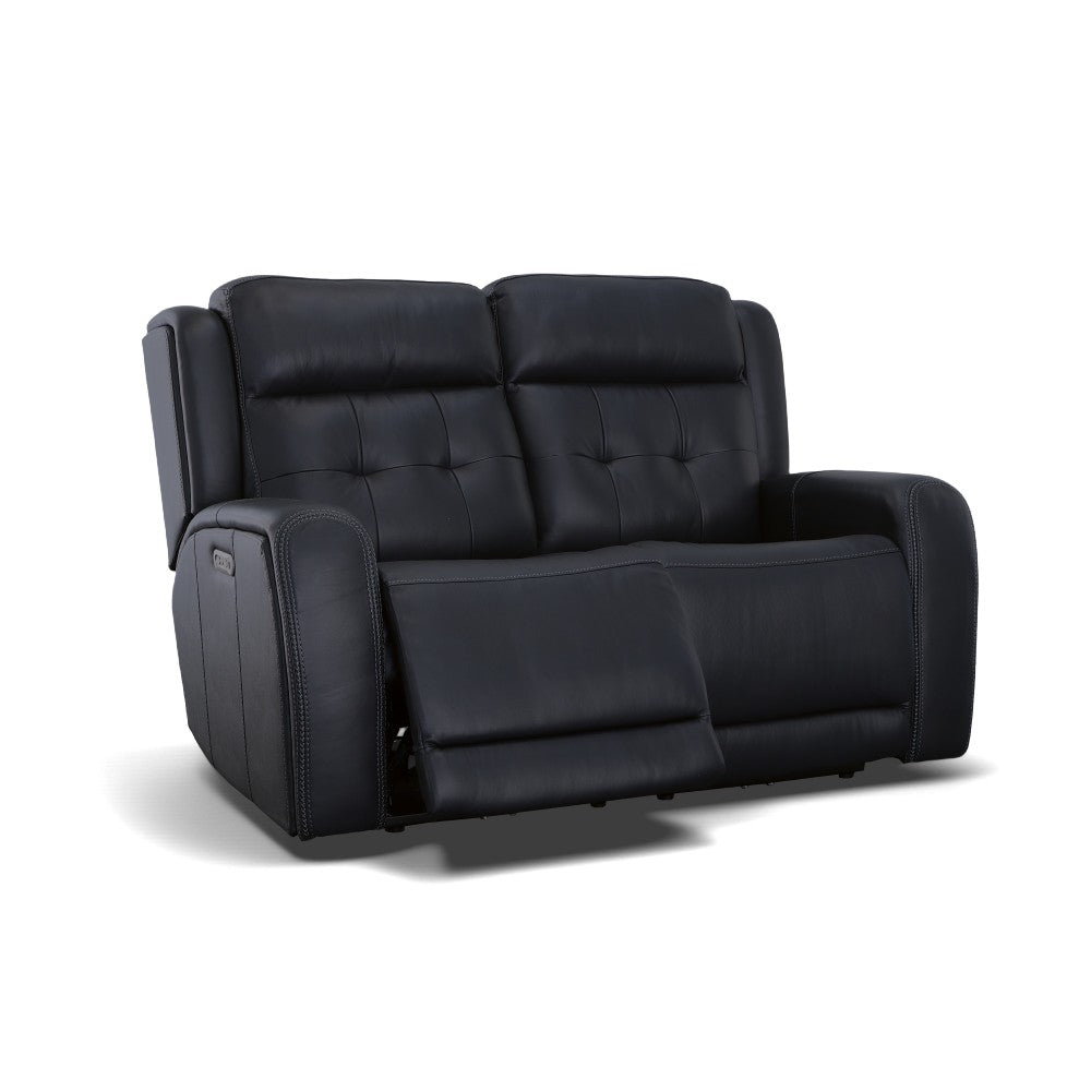Grant Leather Power Reclining Loveseat-Flexsteel-Flexsteel-1480-64PH-00911-Sofas00911-with Console & Power Headrests 76"-10-France and Son