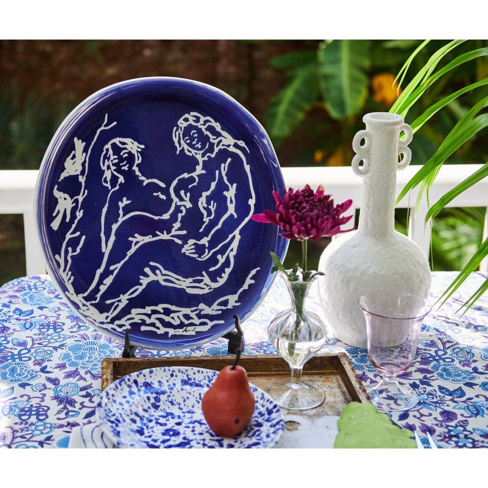 Pablo Round Blue & White Platter-ABIGAILS-ABIGAILS-210004-Decorative Objects-2-France and Son