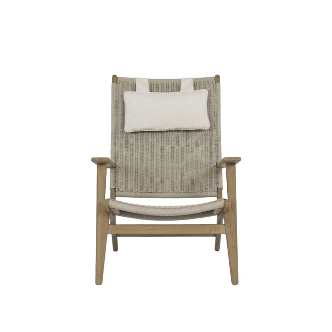 Coastal Teak Cushionless High Back Chair-Sunset West-SUNSET-5502-21HB-Outdoor Lounge Chairs-3-France and Son