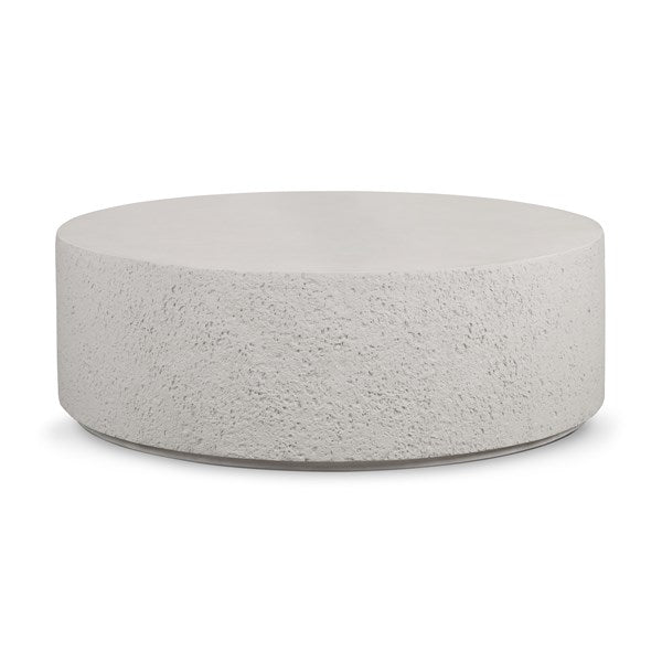 Otero Outdoor Round Coffee Table - Blanc White-Four Hands-FH-226322-001-Outdoor Coffee Tables-1-France and Son