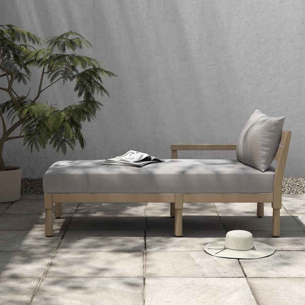 Waller Outdoor Chaise-Four Hands-FH-228978-007-Outdoor ChaisesFaye Ash/Weathered Grey-Left Arm Facing-8-France and Son