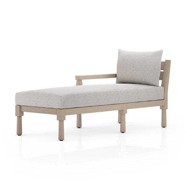 Waller Outdoor Chaise-Four Hands-FH-228978-005-Outdoor ChaisesStone Grey/Washed Brown-Fsc-LAF Chaise Piece-23-France and Son
