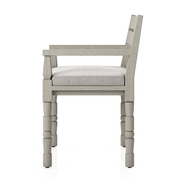 Waller Outdoor Dining Armchair-Four Hands-FH-228981-001-Dining ChairsCharcoal / Washed Brown-Fsc-40-France and Son