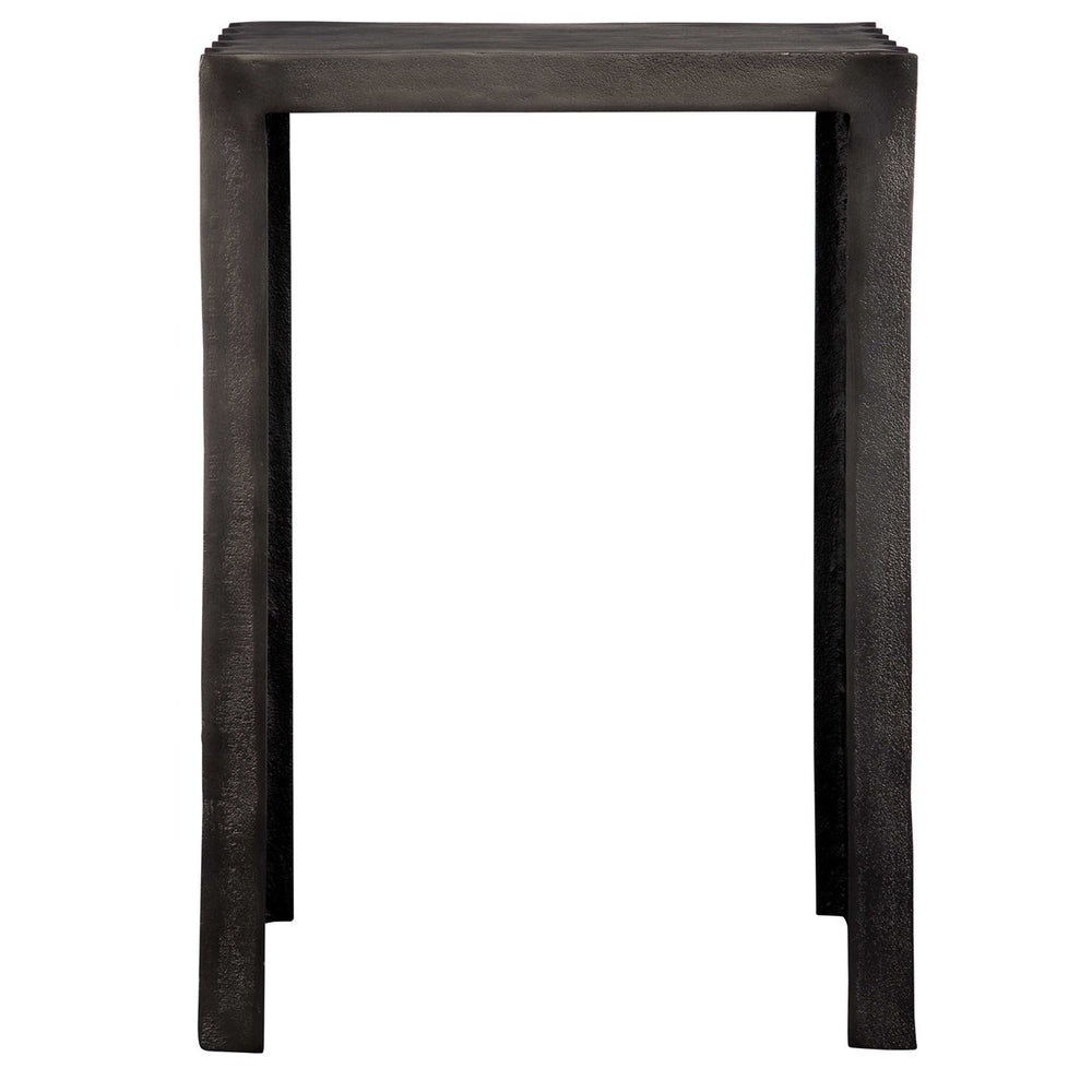 Uttermost In The Groove Aluminum Accent Table-Uttermost-UTTM-22963-Side Tables-2-France and Son