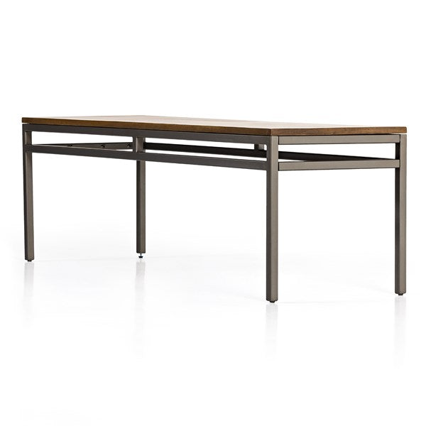 Trey Dining Bench-Four Hands-FH-229885-001-Benches60"-Natural Iron/Auburn Poplar-2-France and Son