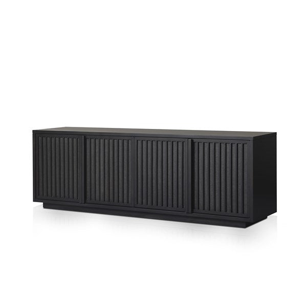 Nyland Media Console-Four Hands-FH-232366-002-Console TablesJet Black Mahogany-7-France and Son